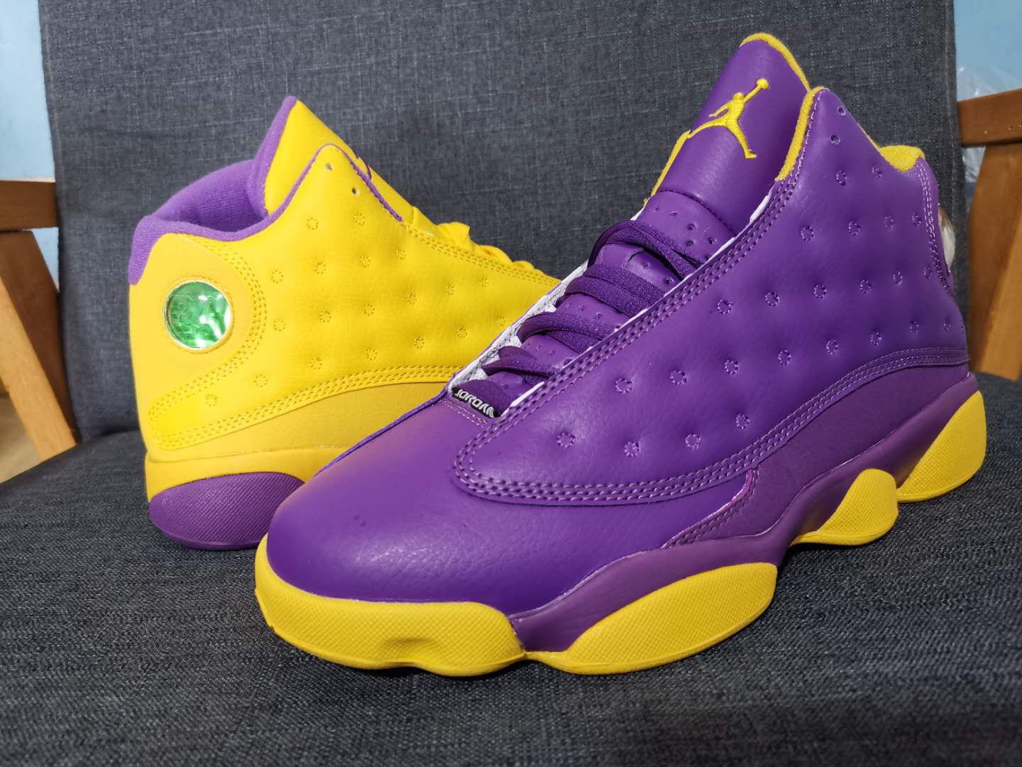 2020 Air Jordan 13 Retro Purple Yellow Shoes